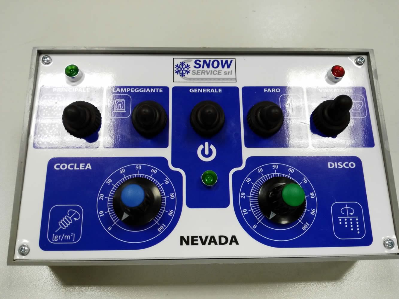 de control con GPS para esparcidor de sal NEVADA