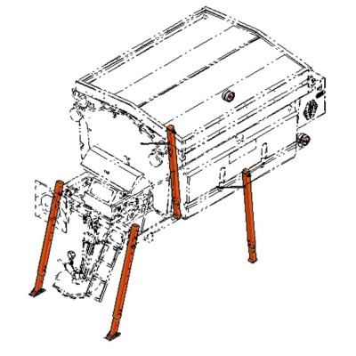 Série de pieds de stationnement automatiques pour épandeur de sel ALASKA