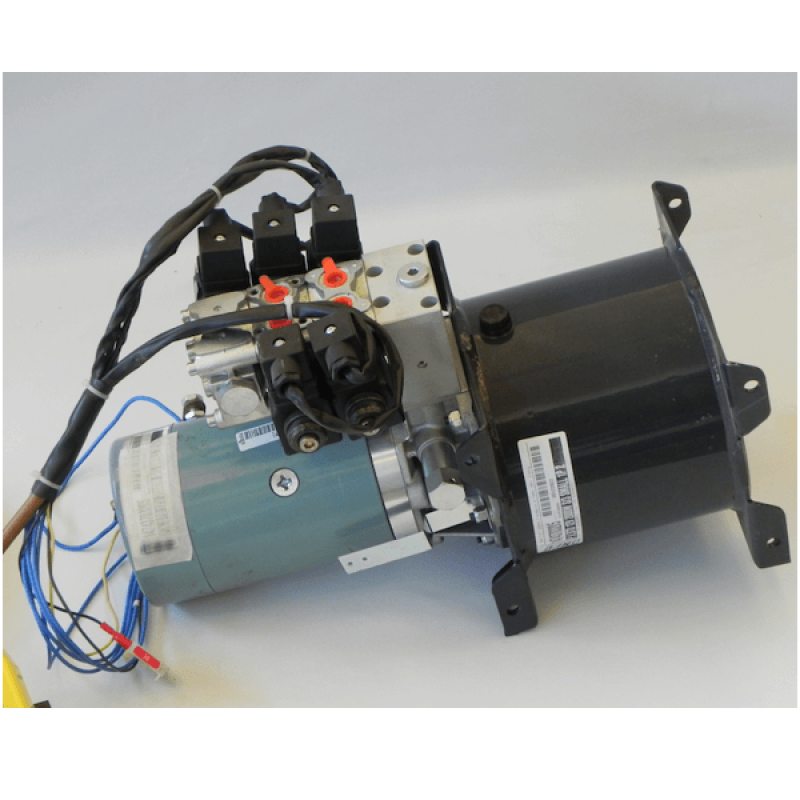 Electro-hydraulic unit for snow plow blades